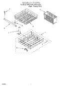 DISHRACK Diagram and Parts List for RUD3000GQ0  Roper Dishwasher