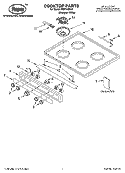 COOKTOP PARTS Diagram and Parts List for FEP210KQ1  Roper Range