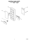 CONTROL PANEL PARTS Diagram and Parts List for MT1120SLQ0  Whirlpool Microwave