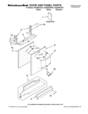 DOOR AND PANEL PARTS Diagram and Parts List for KUDS03STBL3  KitchenAid Dishwasher