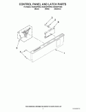 CONTROL PANEL AND LATCH PARTS Diagram and Parts List for KUDC03FVBL5  KitchenAid Dishwasher