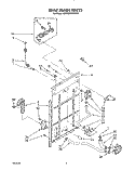 REAR PANEL Diagram and Parts List for KAWE540WAL2  KitchenAid Washer