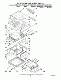 REFRIGERATOR SHELF PARTS Diagram and Parts List for KSCS23FVMK02  KitchenAid Refrigerator