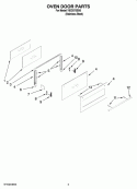 OVEN DOOR PARTS Diagram and Parts List for YIDC875SS0  Whirlpool Range