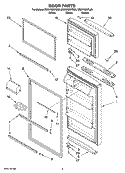 DOOR PARTS Diagram and Parts List for ER8VHMXTQ00  Whirlpool Refrigerator
