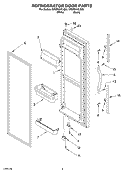 REFRIGERATOR DOOR Diagram and Parts List for GD5PHAXLB00  Whirlpool Refrigerator