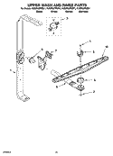 UPPER WASH AND RINSE PARTS Diagram and Parts List for KUDP02FRWH1  KitchenAid Dishwasher