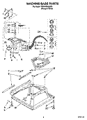 MACHINE BASE PARTS Diagram and Parts List for 7MSAWS800MQ1  Whirlpool Washer