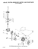 BRAKE, CLUTCH, GEARCASE, MOTOR AND PUMP Diagram and Parts List for LA6058XSW1  Whirlpool Washer