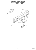 CONTROL PANEL PARTS Diagram and Parts List for KUDC01TMBL6  KitchenAid Dishwasher