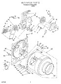 BULKHEAD, LIT/OPTIONAL Diagram and Parts List for 3CEP2910BW0  Whirlpool Dryer