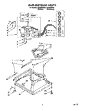 MACHINE BASE Diagram and Parts List for LSC9355BW0  Whirlpool Washer