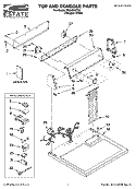 TOP AND CONSOLE PARTS Diagram and Parts List for EGD4300TQ0  Estate Dryer