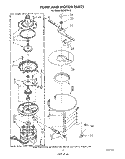 PUMP AND MOTOR Diagram and Parts List for WU6850V0  Roper Dishwasher