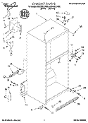 CABINET Diagram and Parts List for 4ET20ZKXDW02  Whirlpool Refrigerator