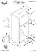 CABINET Diagram and Parts List for ET21NKXGW01  Whirlpool Refrigerator