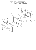 MICROWAVE DOOR Diagram and Parts List for GMC275PDQ1  Whirlpool Microwave Oven Combo