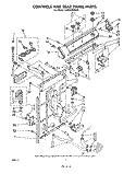 CONTROLS AND REAR PANEL Diagram and Parts List for LA5000XPW4  Whirlpool Washer