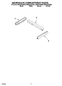 MICROWAVE COMPARTMENT PARTS Diagram and Parts List for KEMC307KBL03  KitchenAid Microwave Oven Combo