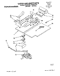 LATCH AND VENT, LITERATURE Diagram and Parts List for KEBI200YBL2  KitchenAid Wall Oven