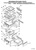 REFRIGERATOR SHELF PARTS Diagram and Parts List for KSRS25RSMS01  KitchenAid Refrigerator