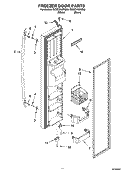 Part Location Diagram of 2306995 Whirlpool Freezer Door Gasket - Black