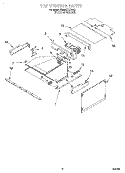 TOP VENTING Diagram and Parts List for KEMS377DBS2  KitchenAid Microwave Oven Combo