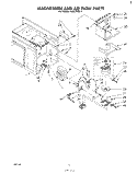 MAGNETRON AND AIR FLOW Diagram and Parts List for RJM74501  Whirlpool Microwave