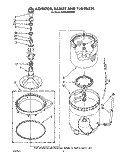 AGITATOR, BASKET AND TUB Diagram and Parts List for KAWE960WAL0  Whirlpool Washer