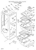 REFRIGERATOR LINER Diagram and Parts List for 3KART700GW01  Whirlpool Refrigerator