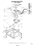 MACHINE BASE Diagram and Parts List for LA6058XSW2  Whirlpool Washer