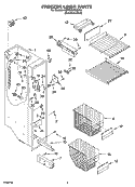 FREEZER LINER PARTS Diagram and Parts List for KSRG25FKSS15  KitchenAid Refrigerator