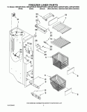 FREEZER LINER PARTS Diagram and Parts List for KSRK25FVBL03  KitchenAid Refrigerator