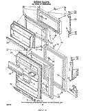 DOOR , PARTS NOT ILLUSTRATED Diagram and Parts List for ET17HK1MWR0  Whirlpool Refrigerator