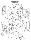CHASSIS PARTS Diagram and Parts List for FES355RQ1  Roper Range
