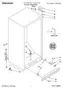 CABINET, LITERATURE Diagram and Parts List for TVF15FRJW00  Whirlpool Freezer