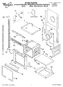 OVEN, LITERATURE Diagram and Parts List for GMC275PDS6  Whirlpool Microwave Oven Combo