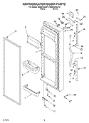 REFRIGERATOR DOOR Diagram and Parts List for GS6SHANLB10  Whirlpool Refrigerator