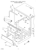 FRAME AND TANK Diagram and Parts List for KUDJ23HYWH2  KitchenAid Dishwasher