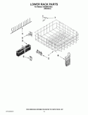 LOWER RACK PARTS Diagram and Parts List for KUDE60SXSS2  KitchenAid Dishwasher