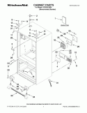 CABINET PARTS Diagram and Parts List for KFIS20XVMS4  KitchenAid Refrigerator