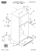 CABINET Diagram and Parts List for RT20DKXFW01  Whirlpool Refrigerator