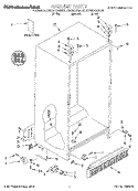 CABINET, LITERATURE Diagram and Parts List for KSRS27QGWH02  KitchenAid Refrigerator