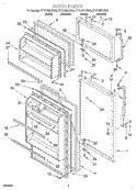DOOR Diagram and Parts List for ET17JMYJN00  Whirlpool Refrigerator