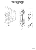 LATCH BOARD PARTS Diagram and Parts List for MT4110SPQ2  Whirlpool Microwave
