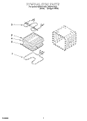 INTERNAL OVEN Diagram and Parts List for RBD305PDQ9  Whirlpool Wall Oven