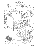 CABINET Diagram and Parts List for KGYW777BWH1  KitchenAid Dryer