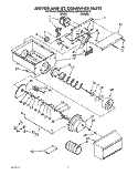 MOTOR AND ICE CONTAINER Diagram and Parts List for KSRS22QAAL10  KitchenAid Refrigerator
