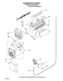 ICEMAKER PARTS Diagram and Parts List for 3WSC19D4AY00  Whirlpool Refrigerator