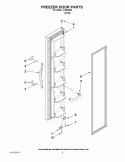 Part Location Diagram of W10285542 Whirlpool Door Handle - White